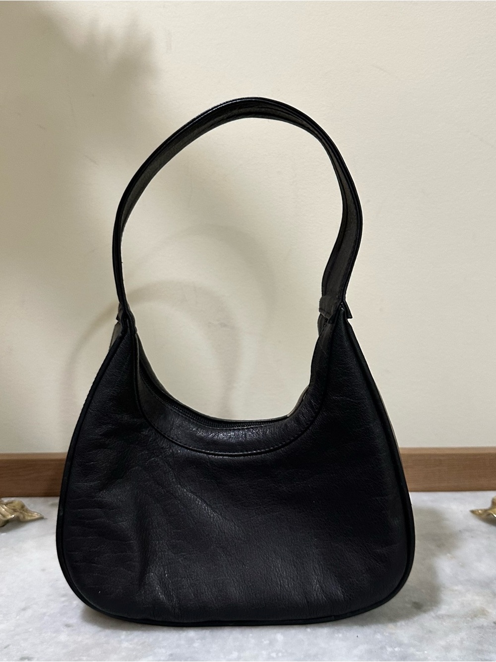 Handmade in Mexico Leather Bag Black Small Women's Shoulder Bag